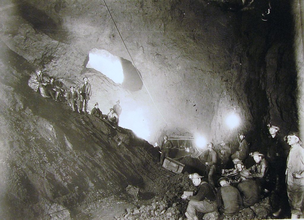 Class in underground mine 1920's