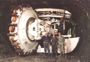 Similar to the tunneling machine used for the  Chunnel