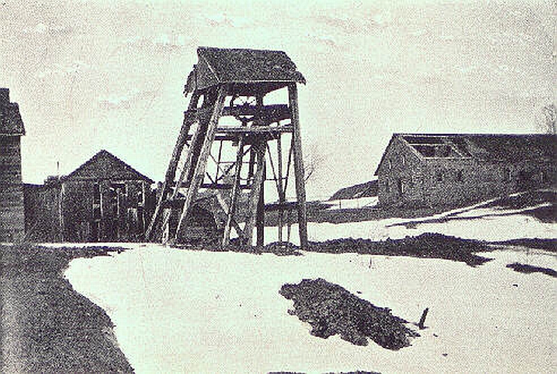 Minesota Copper Mine, shaft & engine house, Rockland, MI