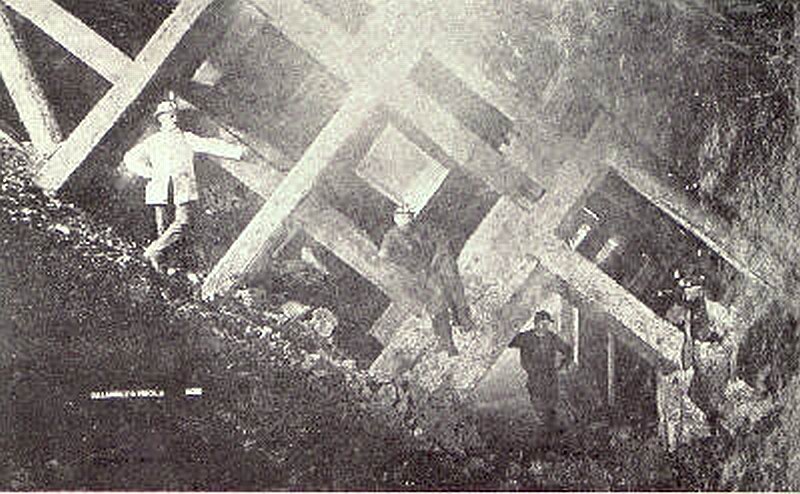 Square set timbers, C&H Mine, Calumet, MI