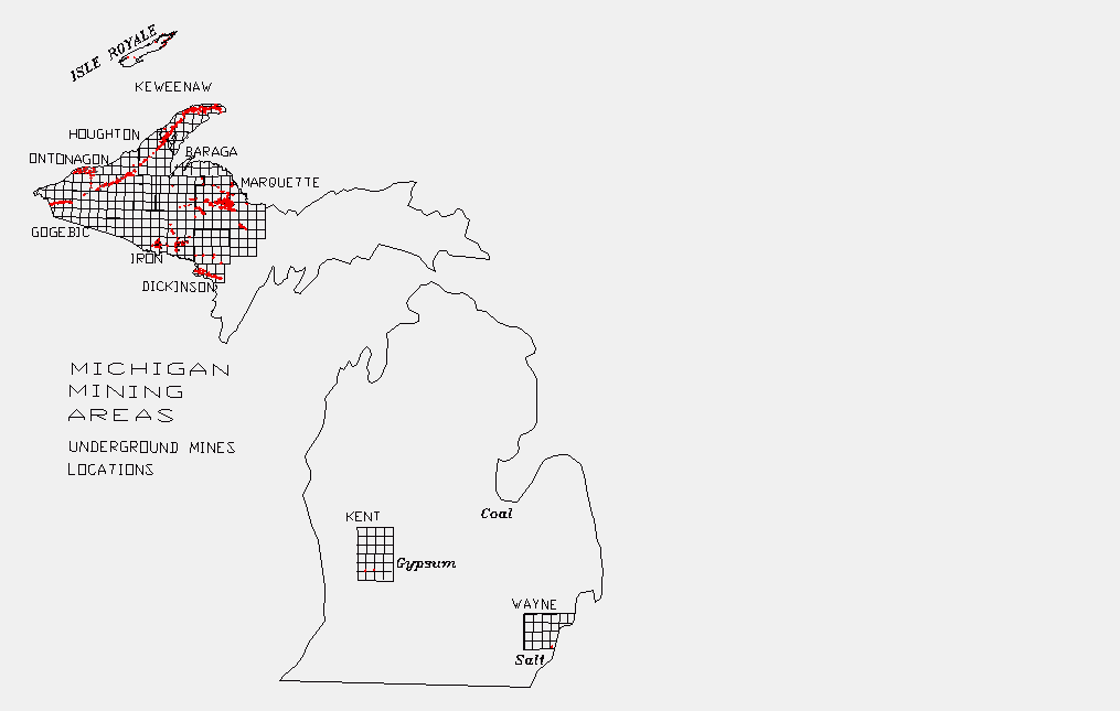 Michigan Metallic
Mineral Ranges